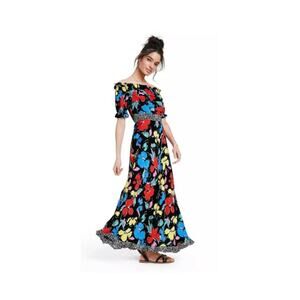 Rixo Target women’s dress offshoulder floral polkadot romantic colorful bohemian